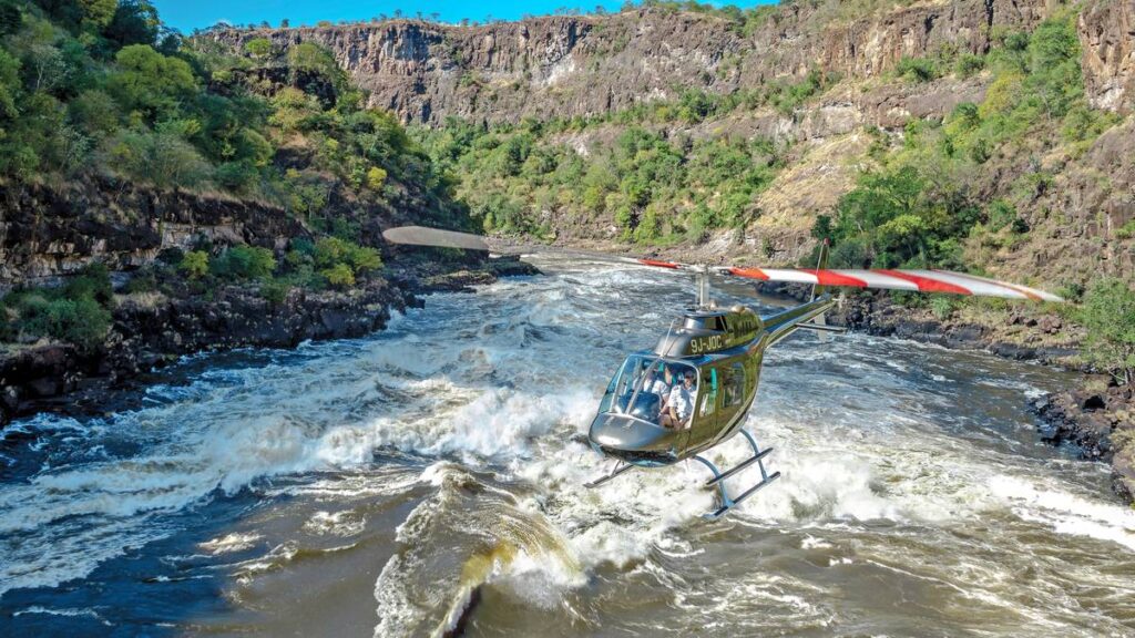 Helicopter Flight over Victoria Falls