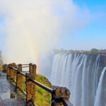 Victoria Falls Waterfalls with a rainbow